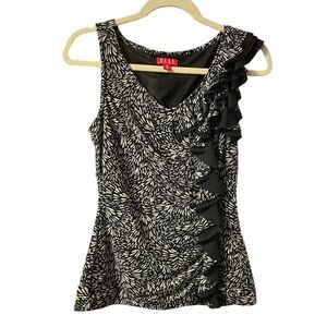 ELLE FLORAL RUFFLE CAREER TOP